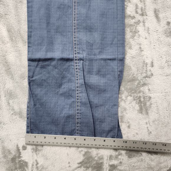 Vintage BeBop Pants Womens 13 Juniors Blue Ripstop Drawstring Wide Leg Grunge - Picture 12 of 13